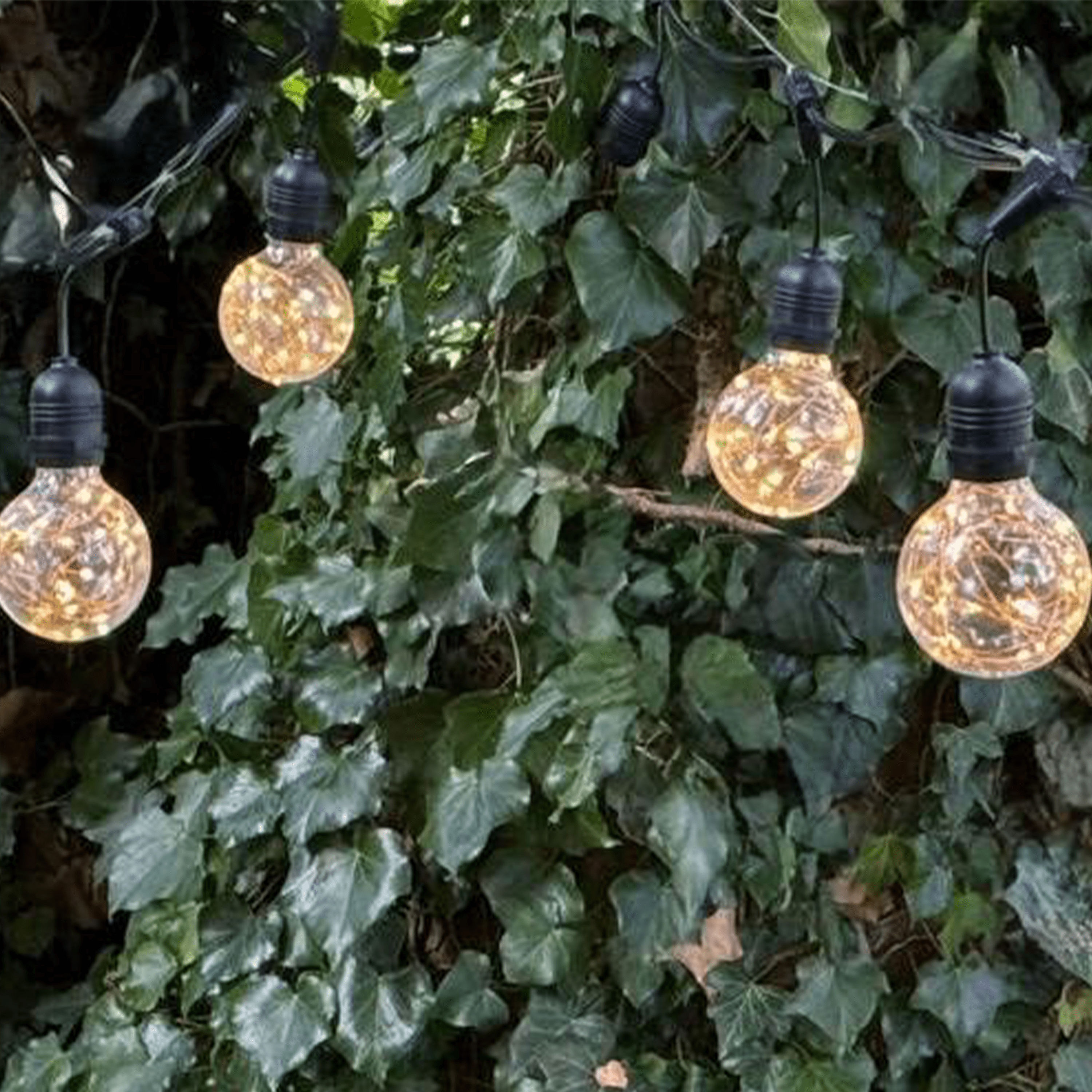 Azur Festoon Cable with G80 Retro Copper wire bulbs - The Outside Lighting Specialists