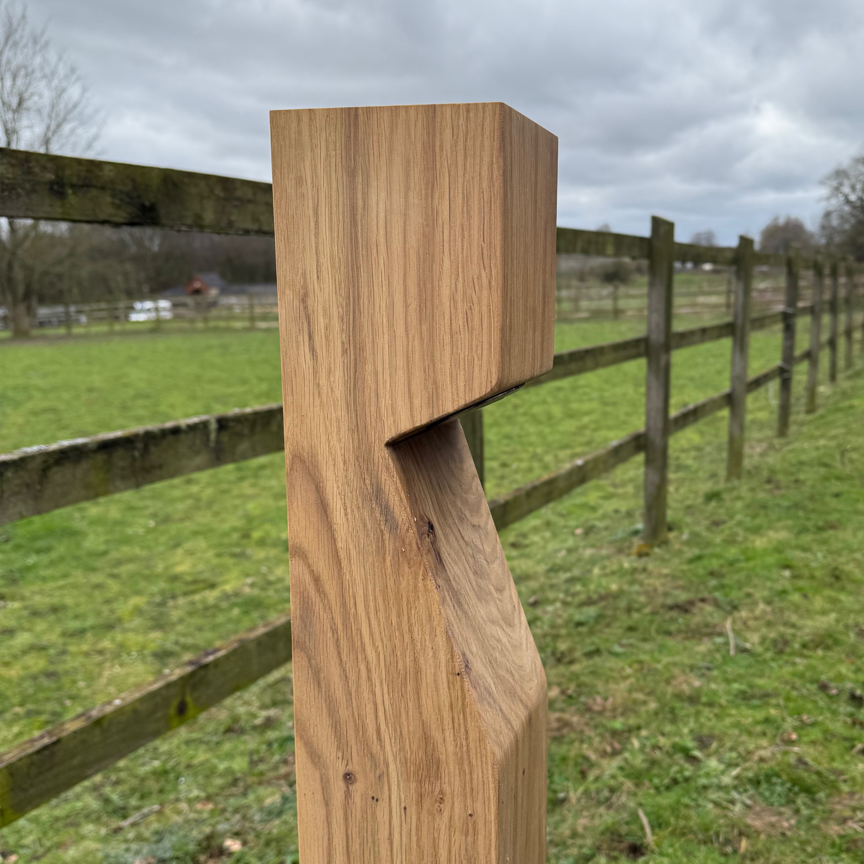 Coastal Oak Bollard Light – 230V, Directional Beam - The Outside Lighting Specialists