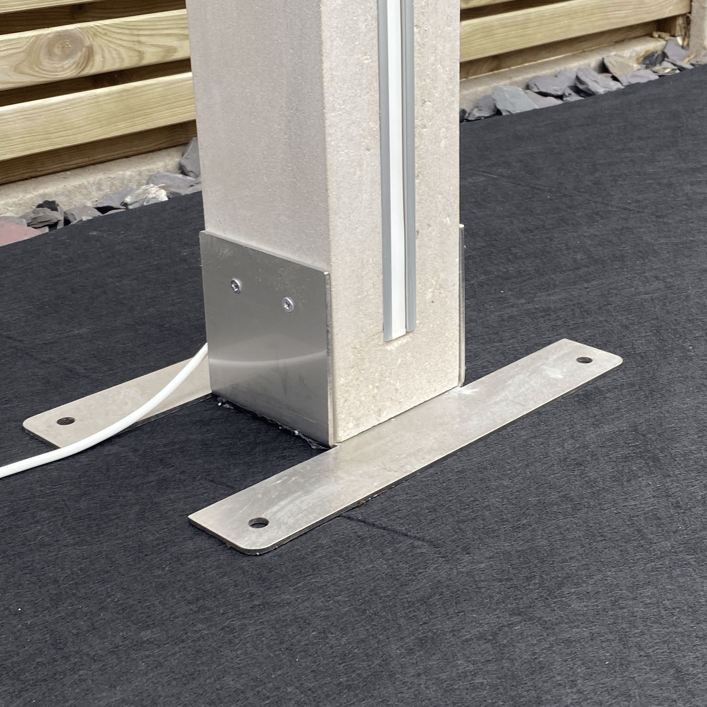 Stainless steel bollard bracket - The Outside Lighting Specialists