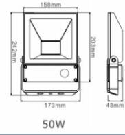 50w Floodlight with PIR and  remote controller - The Outside Lighting Specialists