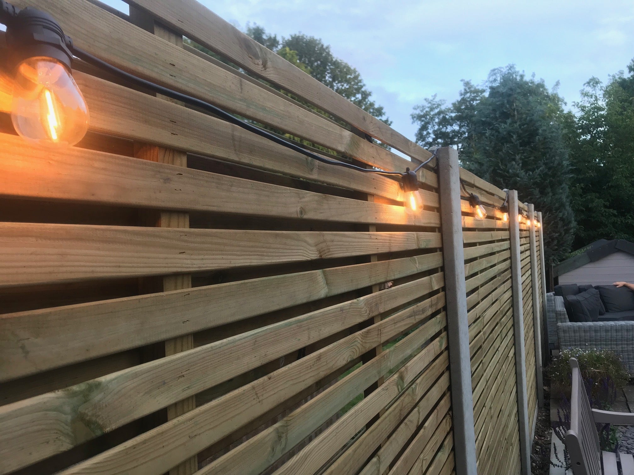 Connectable Outdoor Fixed Cable String Lights with 10  LED bulbs - The Outside Lighting Specialists