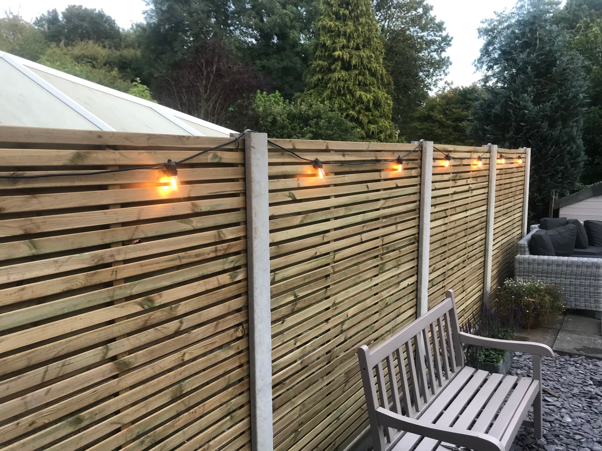 Connectable Outdoor Fixed Cable String Lights with 10 LED bulbs - The Outside Lighting Specialists