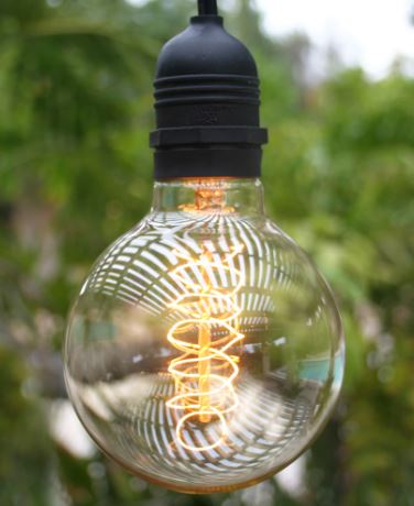 30m Connectable Outdoor String Lights - Pendant Sockets with 30 G95 led bulbs - The Outside Lighting Specialists