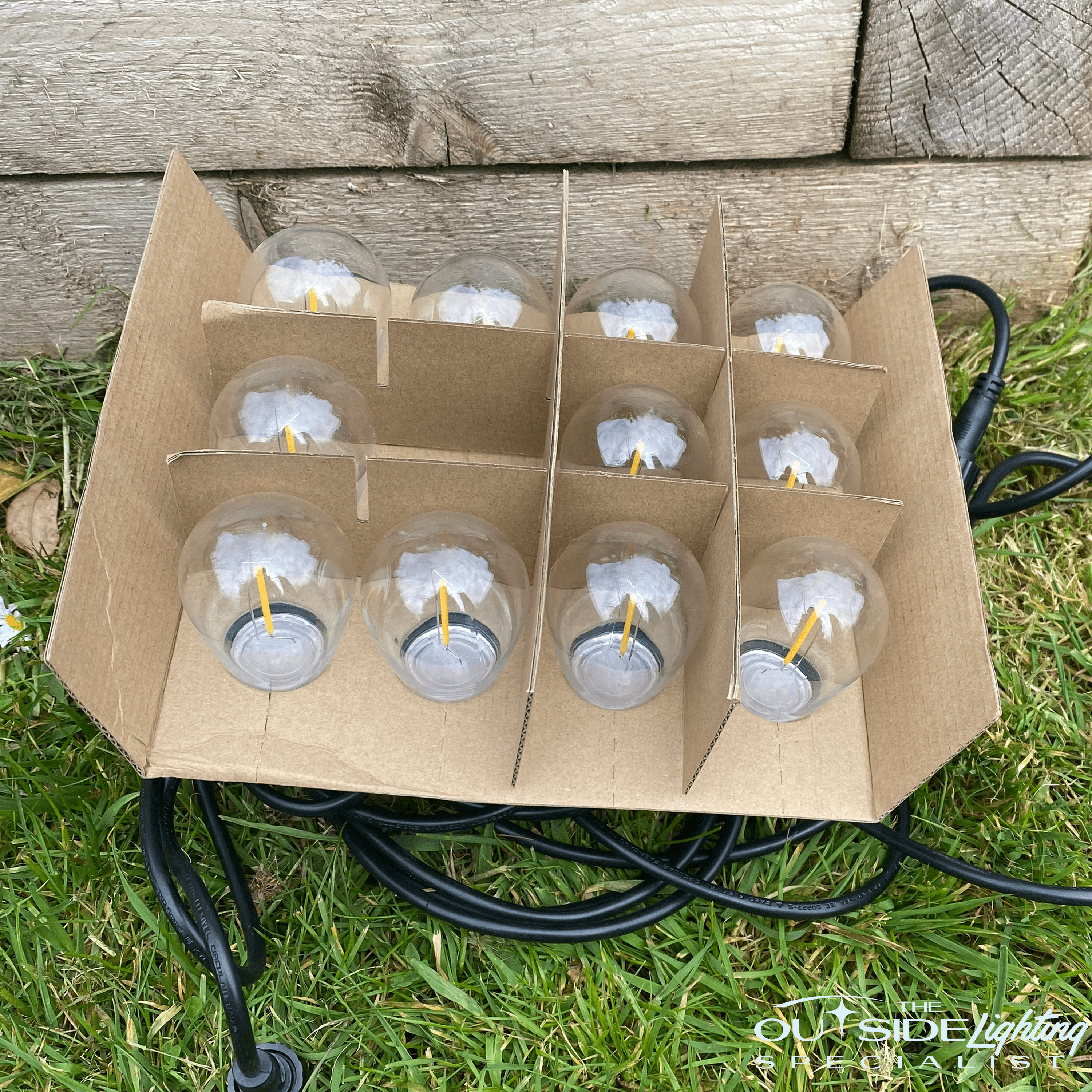 11m LED Solar Festoon lights - The Outside Lighting Specialists
