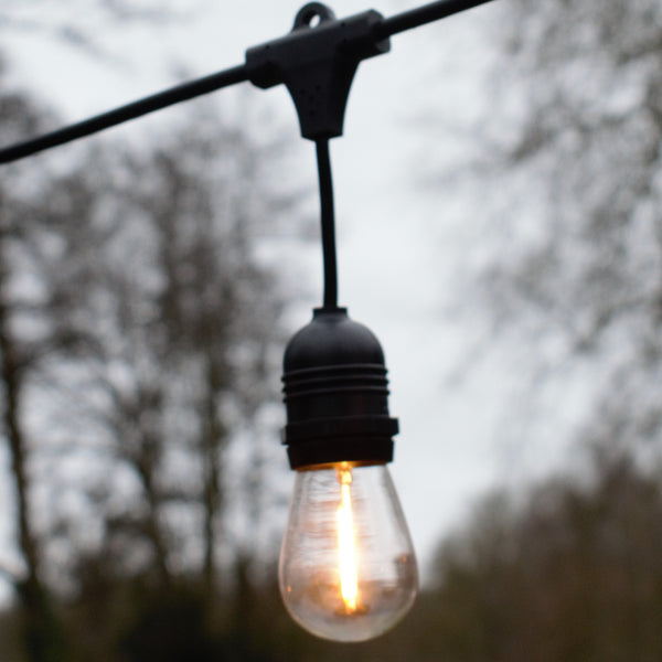 Marino Festoon String Lights with 10  LED bulbs - The Outside Lighting Specialists