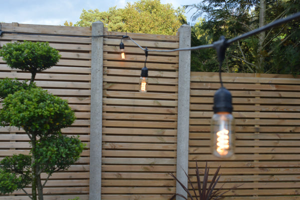 Marino Festoon Cable String Lights with 10 LED T45 bulbs per 10m - The Outside Lighting Specialists