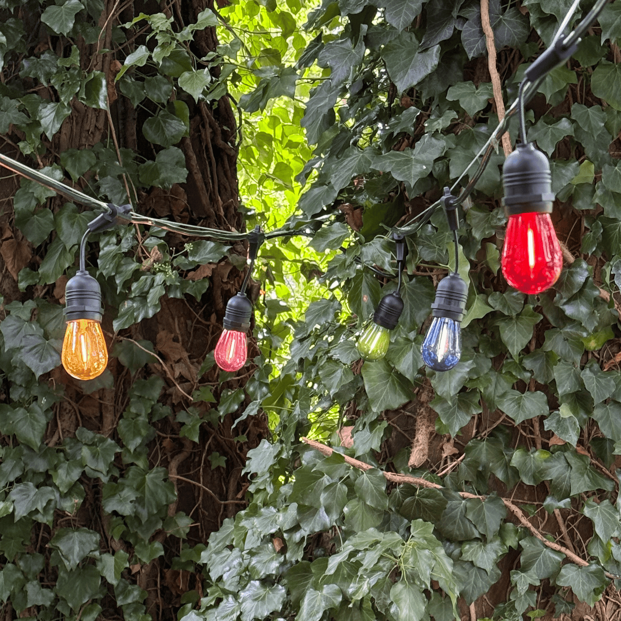Azur Connectable Outdoor  Cable with 15 colour LED bulbs per 10m