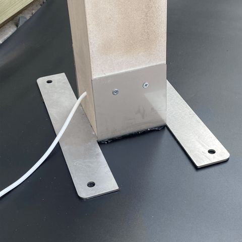 Stainless steel bollard bracket - The Outside Lighting Specialists