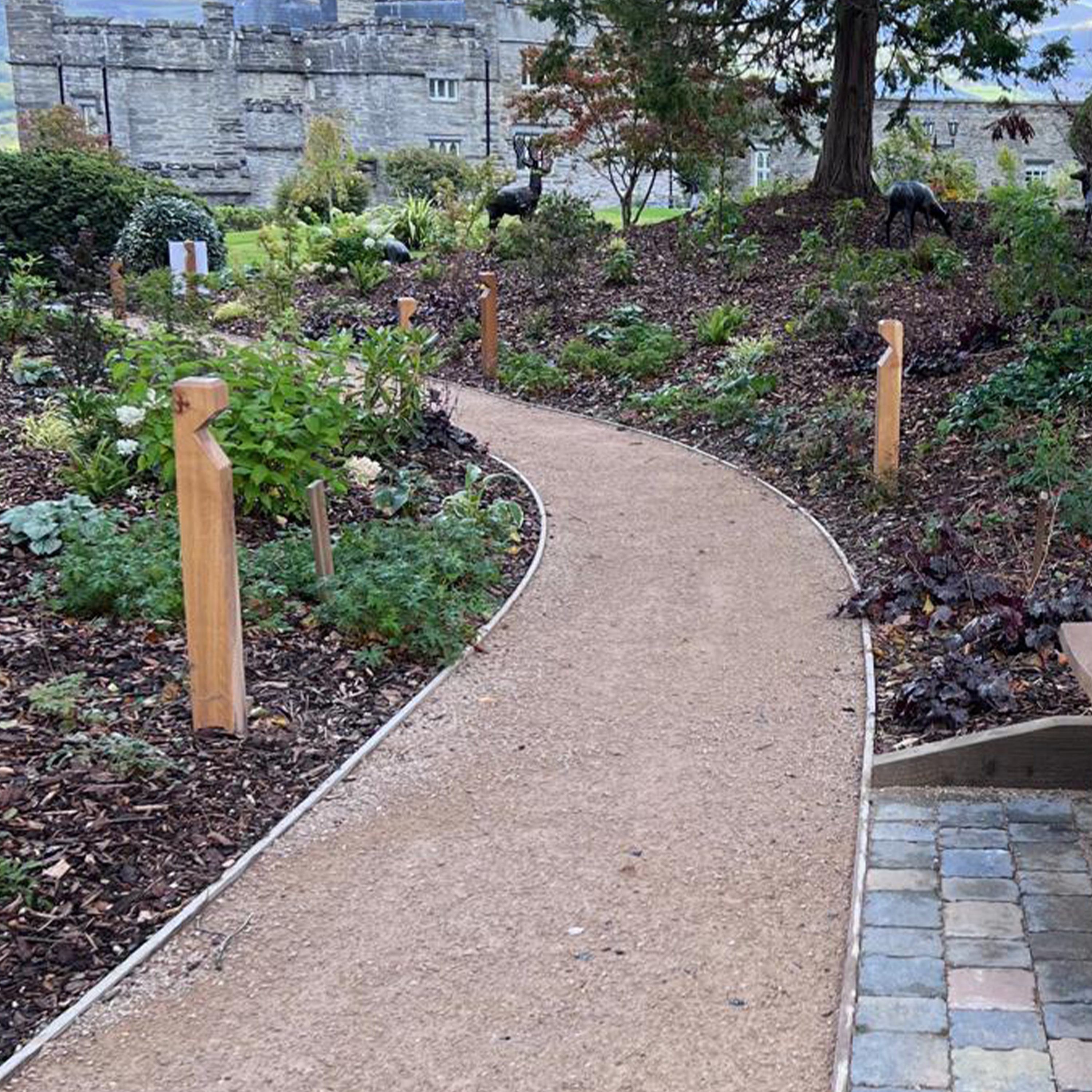 Solid Oak Bollard with LED light - Mains powered option available - The Outside Lighting Specialists