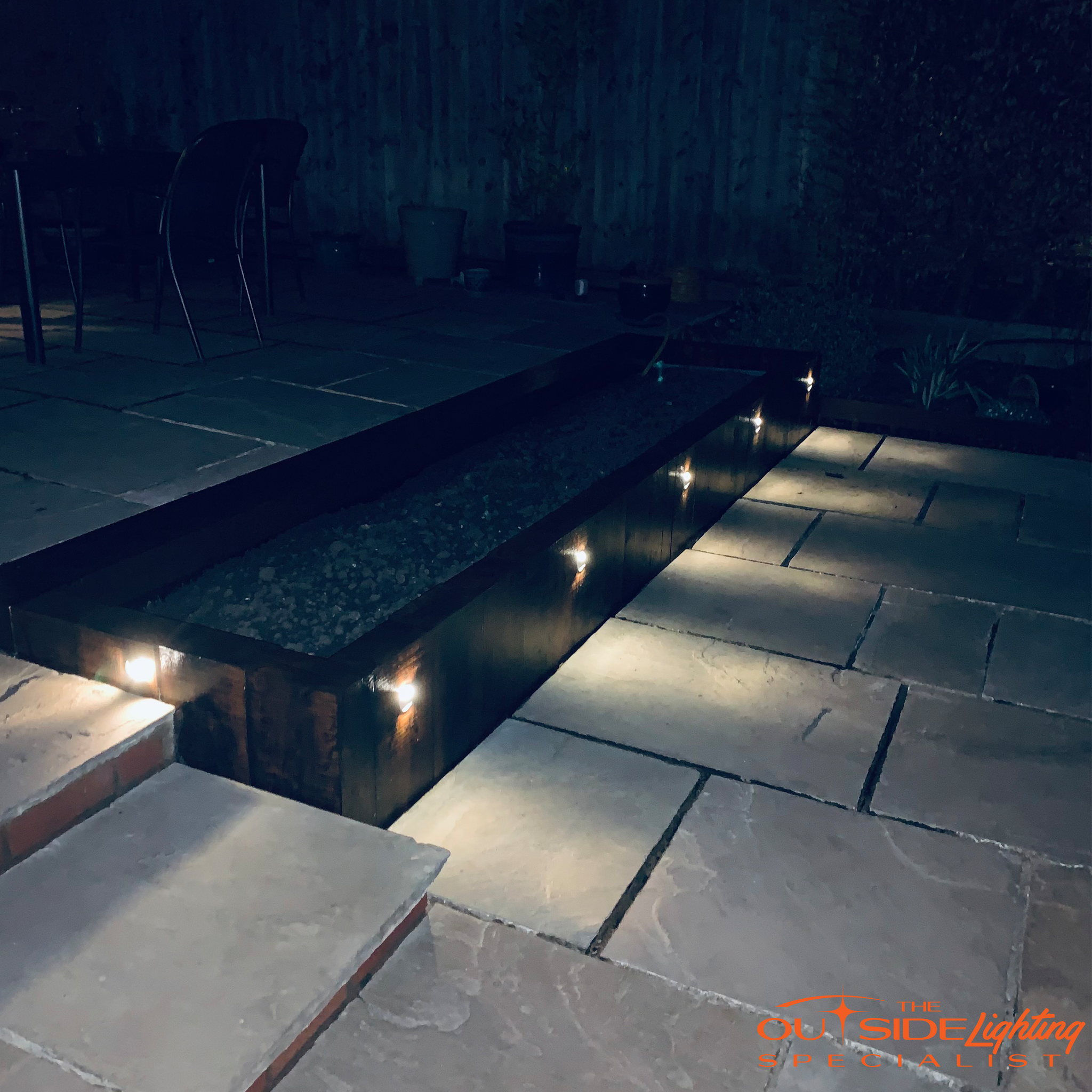 Recessed 2 Sided 3w in ground LED light with stainless steel