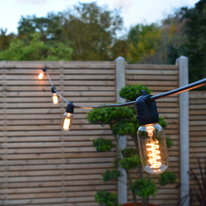 Connectable Outdoor Fixed Cable String Lights with 10 Retro T45  bulbs - The Outside Lighting Specialists