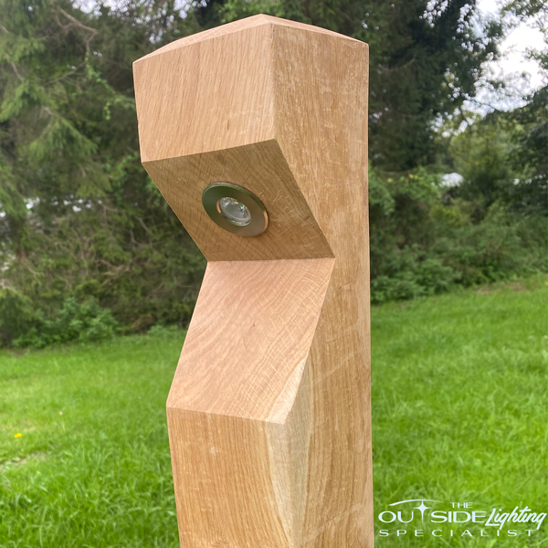 Complete 8 Oak Bollards with recessed LED light system - The Outside Lighting Specialists