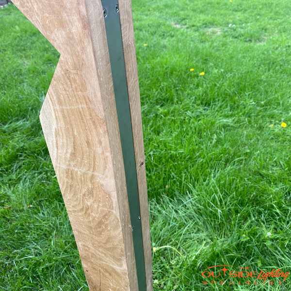 Complete 8 Oak Bollards with recessed LED light system - The Outside Lighting Specialists