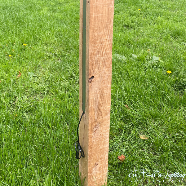 Complete 8 Oak Bollards with recessed LED light system - The Outside Lighting Specialists