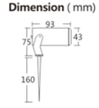 3w Black LED Garden Stake Light - The Outside Lighting Specialists