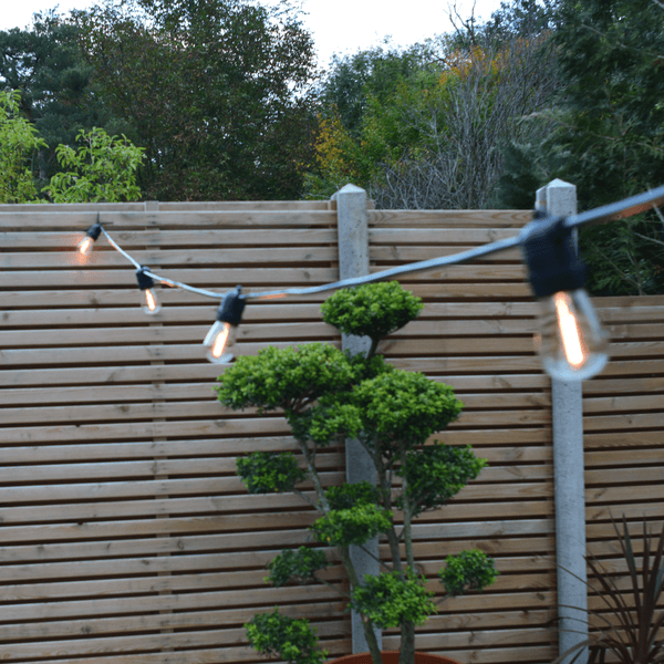 Connectable Outdoor Fixed Cable String Lights with 10  LED bulbs - The Outside Lighting Specialists