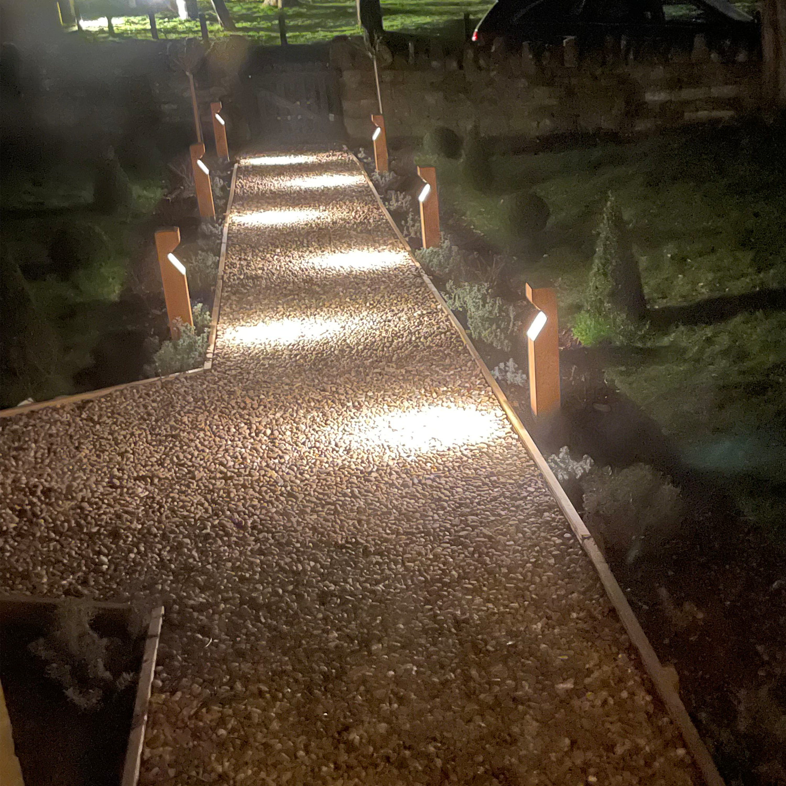 Solid Oak Bollard with 2w LED light - The Outside Lighting Specialists