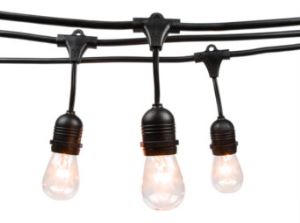 Connectable Outdoor String Lights - Pendant Sockets includes 10 led bulbs - The Outside Lighting Specialists